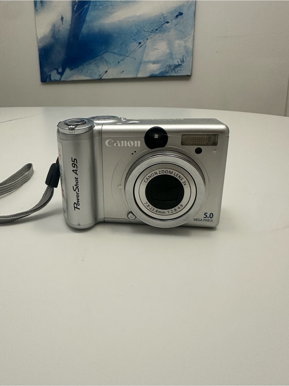 Canon Silver Compact Digital Camera with Wrist Strap